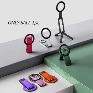 2026 Magnetic Phone Stand for iPhone – Aluminum Mini Foldable Tripod | Pocket-Sized Cell Phone Stand with Magnetic Quick Mount | Compatible with iPhone 12, 13, 14, 15, and 16 Models magnetic phone tripod stand Phone Accessory