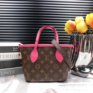 Pre-owned Louis Vuitton Coated Canvas Shoulder Bags Neverfull BB Monogram&Pink Shoulder Bag T10259288
