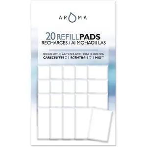 Diffuser Unscented Refill Pads for Essential Oil for Use with ScentBall, Carscenter Aromakey, Aromapod & Mio, 20 Count