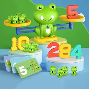 Interactive Digital Frog Balance Math Toy, Early Education Cognitive Development, Logic Thinking Game, Ages 3+, easter basket stuffers, kids games, board games, montessori toys, preschool learning activities, multiplication game, Math Learning Tools