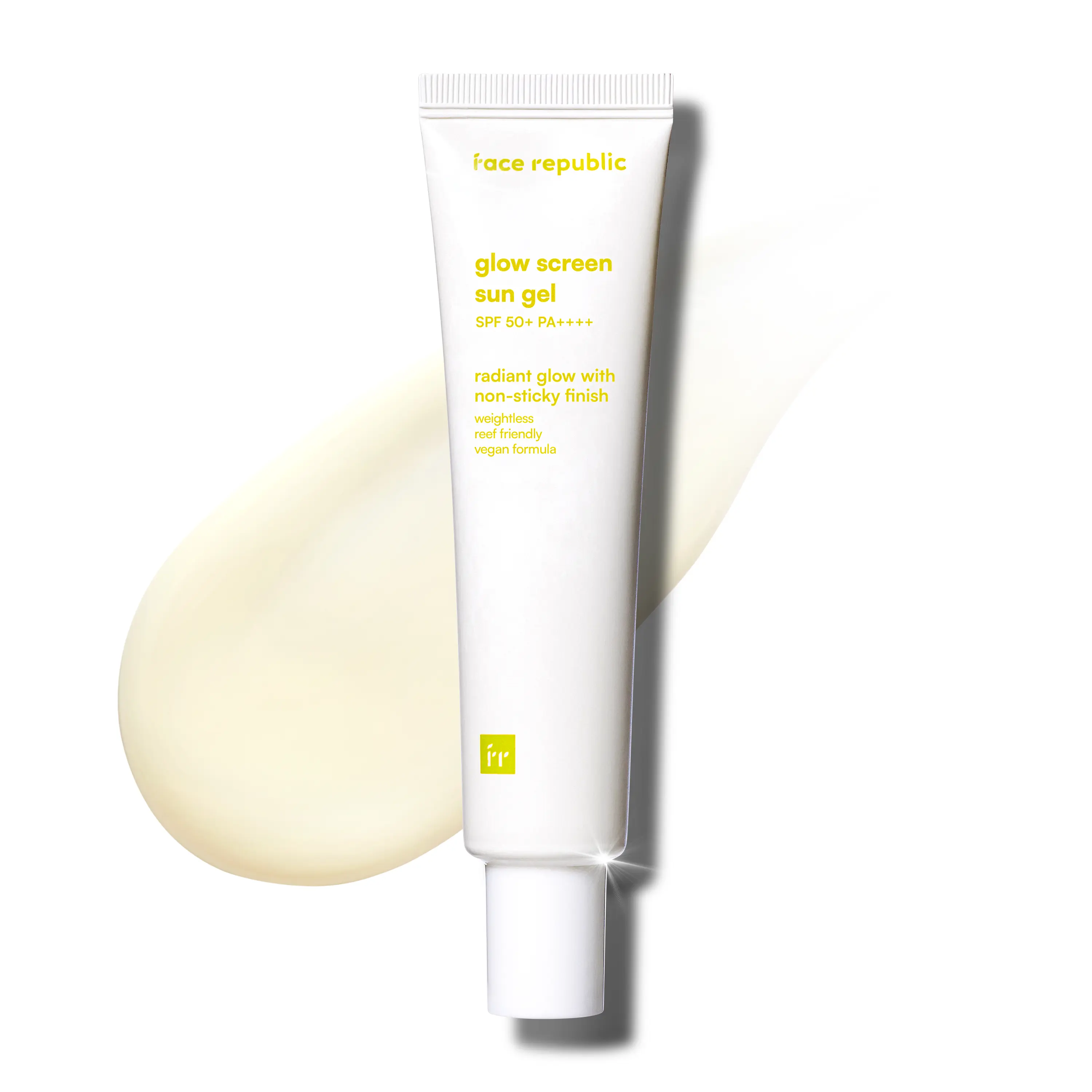 [Official Face Republic Partner] Glow Screen Sun Gel 40ml 1.35 fl oz | SPF50+ Broad Spectrum UV Protection | Ultra Lightweight, No White cast | Niacinamide | Reef Safe | Vegan Korean Skin Care