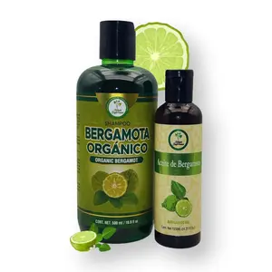 Champú Bergamota Orgánico (16.9 fl oz) con Aloe Vera y Romero + Aceite de Bergamota (4.2 fl oz) Champú Orgánico Bergamota con Sábila+Aceite Bergamota