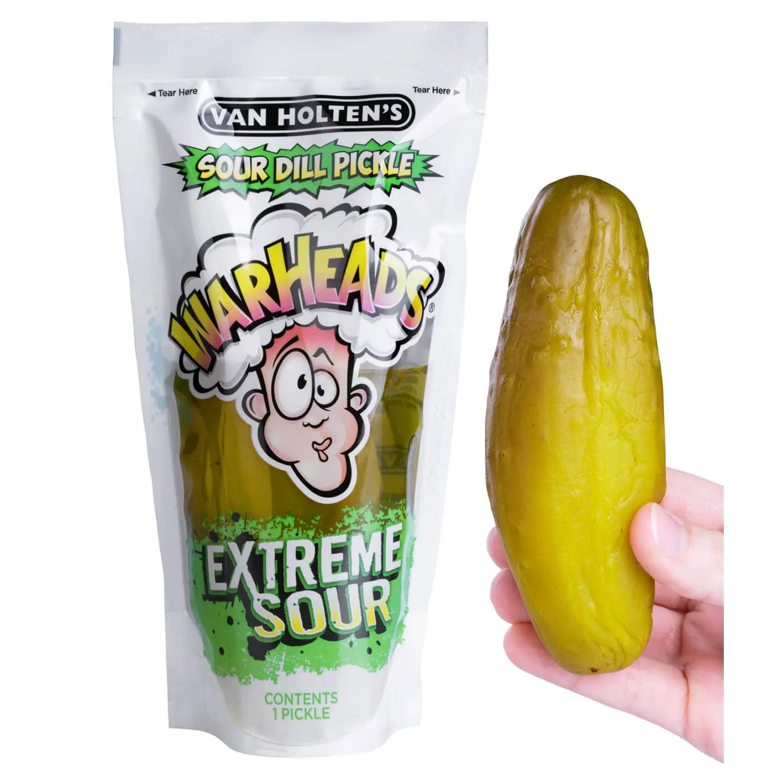 Van Holten's Warhead Pickles Extreme Sour - Bold Taste Experience - Flavor, Foods