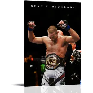 Sean Strickland Poster Boxer Signature Martial Wall Art Poster Room Aesthetics Canvas Print Home Decor Painting