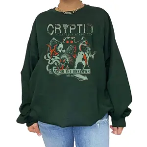 Cryptid Collections Sweatshirt, Cryptozoology Shirt, Cryptid Pullover, Mothman Sweashirt, Bigfoot Sweater