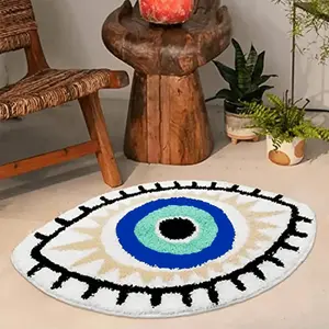 Non-slip Soft Fluffy Carpet, 1 Count Eye Design Decoration Rug Mat for Living Room Bedroom, Home Decorative Rug