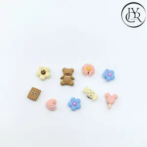 Summer Cute Bear Shoe Buckle Accessories Hole Shoe Charms Decor Buckle DIY Detachable Shoe Charms Footwear Comfort Bedroom Bridal Dance