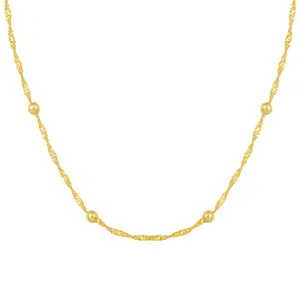 EVRY JEWELS Gold or Silver Plated Women's Hypoallergenic Shimmer Necklace