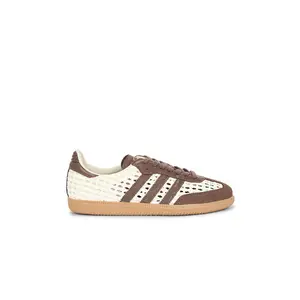 adidas Originals Samba OG Sneaker in Crew White, Earth Strata & Gold Metallic