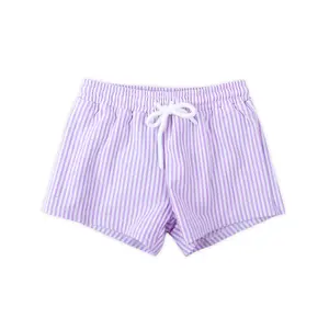 Santorini Purple Stripe Swim Trunks - Boys Swimsuit