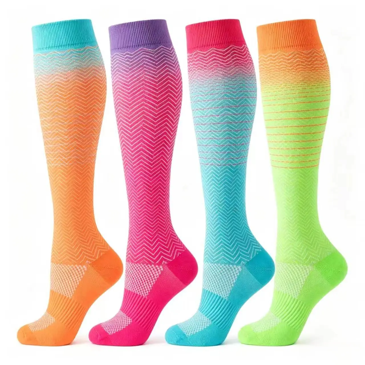 JSLEAP Compression Socks (3/4 Pairs, 15-20 mmHg) for Men & Women, Comfortable Durable Supportive Breathable High-Performance Fabric, Ideal for Everyday Use & Active Lifestyles
