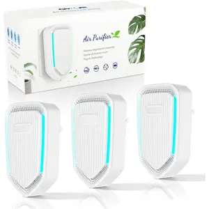 3Pack Air Ionizer Plug In, Filterless  Negative Air Purifier, Quiet Air Freshener Portable Cleaner for Odors  Dust, Air Purifiers for  Office, Bedroom