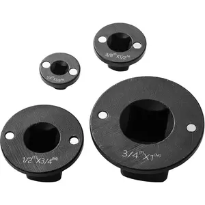 Low Profile Impact Socket Adapter Set, Drive Ratchet Adapter Set, Designed for Tight Spaces, 4 count, 3/4" to 1", 1/2" to 3/4", 1/2" to 3/8", 1/4" to 3/8"