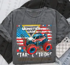 Youth & Adult Monster Jam Digatron Stars And Stripes T-Shirt, USA Flag Patriotic Racing Fan T-Shirt, 4th Of July Tee, Monster Truck Shirt, Truck Lover Shirt, Racing Tee, Birthday Gift, Gift for Truck Fans, Gift for Boys Girls, Trending Tee