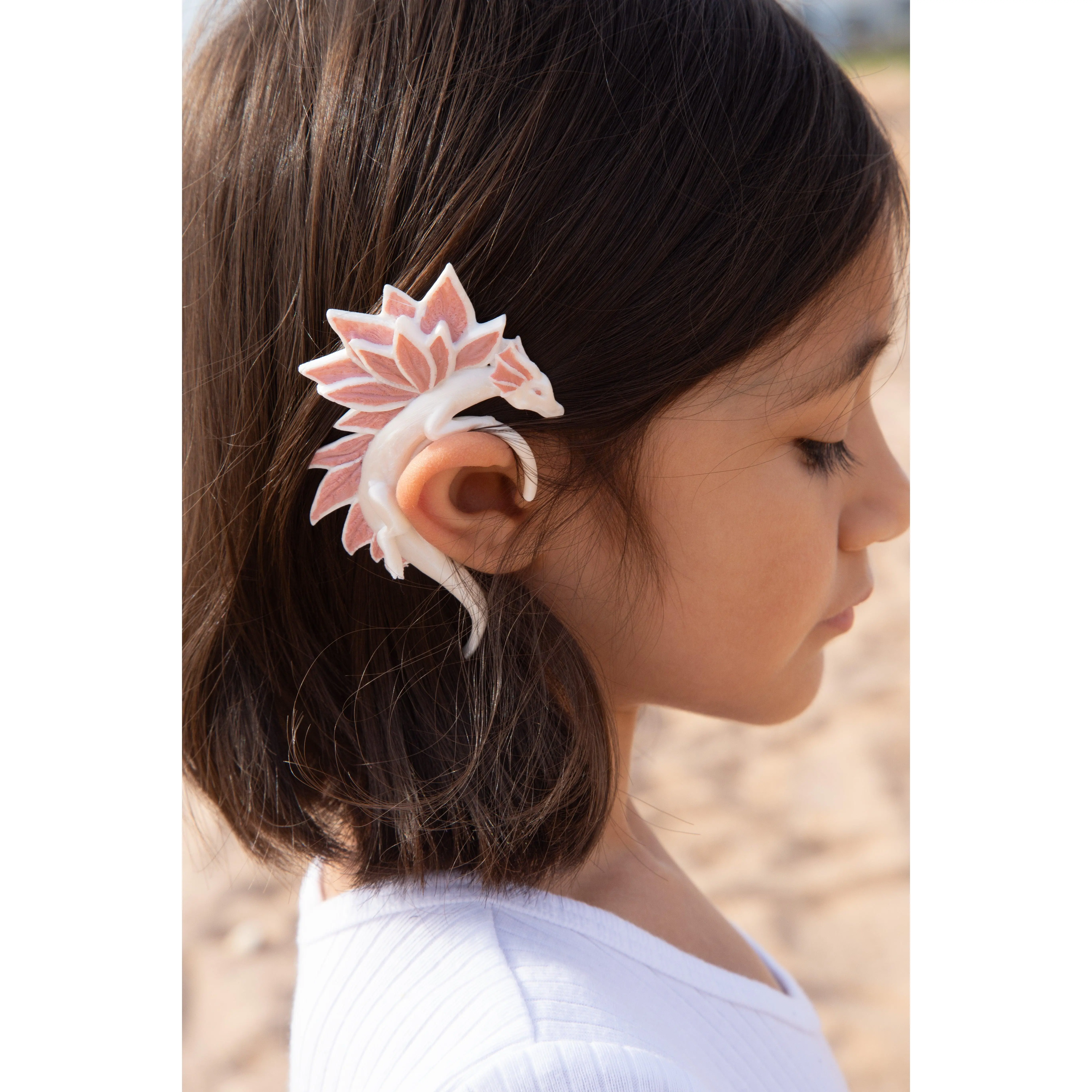 Lotus Dragons: Fantasy Cosplay Jewelry, No Piercing