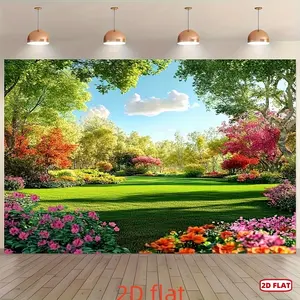 1pc Polyester 2D Flat Multipurpose Photography Backdrop - Soft Texture, Celebration Decor for Spring Summer Scenes, Interior Textile Soft Furnishing
