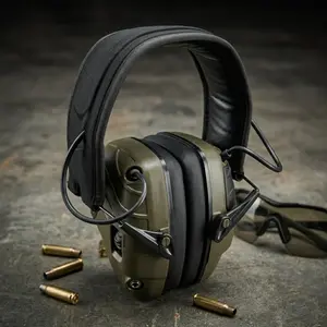 Tactical Electronic Shooting Earmuffs, Ear Protectors, Noise-Cancelling Hearing Protection with Audio Enhancement for Hunting & Outdoor Adventures, Comfortable, Foldable Design with High-Fidelity Sound, Essential Safety Gear for Shooters & Explorers