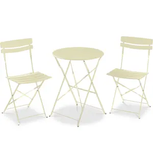 Best Choice Products 3-Piece Small Bistro Set, Folding Patio Furniture Set of 2 Chairs and Table