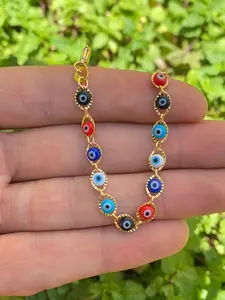 All Evil Eye Bracelet for Kids Boys Girls Gold Plated Jewelry Birthday Anniversary Gifts