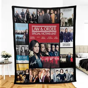 "Law & Order SVU Cast Collage Fleece Blanket - Cozy & Soft Throw for Fans of Special Victims Unit - Featuring Mariska Hargitay, Ice-T & More - Perfect for Binge-Watching & Ultimate Fan Comfort"