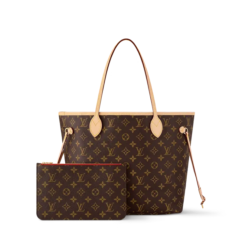 ‮  ‮ VL  ‬‬  Neverfull Monogram Tote 2-in-1 Set with Pouch & Tag MM | Good Condition