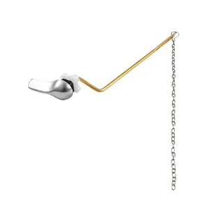 VEVOR Toilet Handle Replacement Kit, Front Mount Universal Toilet Handle, Toilet Handle Lever with Stainless Steel Flapper Chain, Toilet Flush Handle Fits Various Toilet Tanks, Chrome Finish, SilverVEVOR Super Brand Day