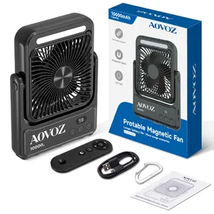 AOVOZ Magnetic Cruise Ship Fan with Night Light: 10000mAh Ultra-Slim Travel Fan, 4 Speeds & Foldable Hook | Must-Have Cruise Essentials 2026 for Cabin, Sleeping, Camping & Travel outdoorfun