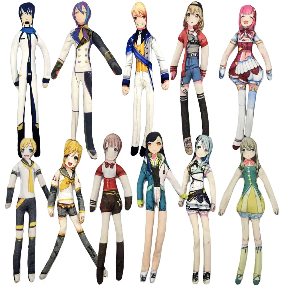 Anime Kasane Teto Kaito AKIYAMA MIZUKI Plush Cotton Stuffed Doll Mascot Slender Twistable Shape Room Abstract Model Decoration