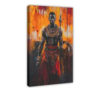 african Maasai Warrior Wall Art Unique African Art Print Ethnic Oil Painting Cultural Art Black Art Print Instant Anatomical Skeletal Muscle Number Of Beast Skeleton Reading k Vintage Pumpkin Spooky Ghost and Pumpkins Witch Hat Poster