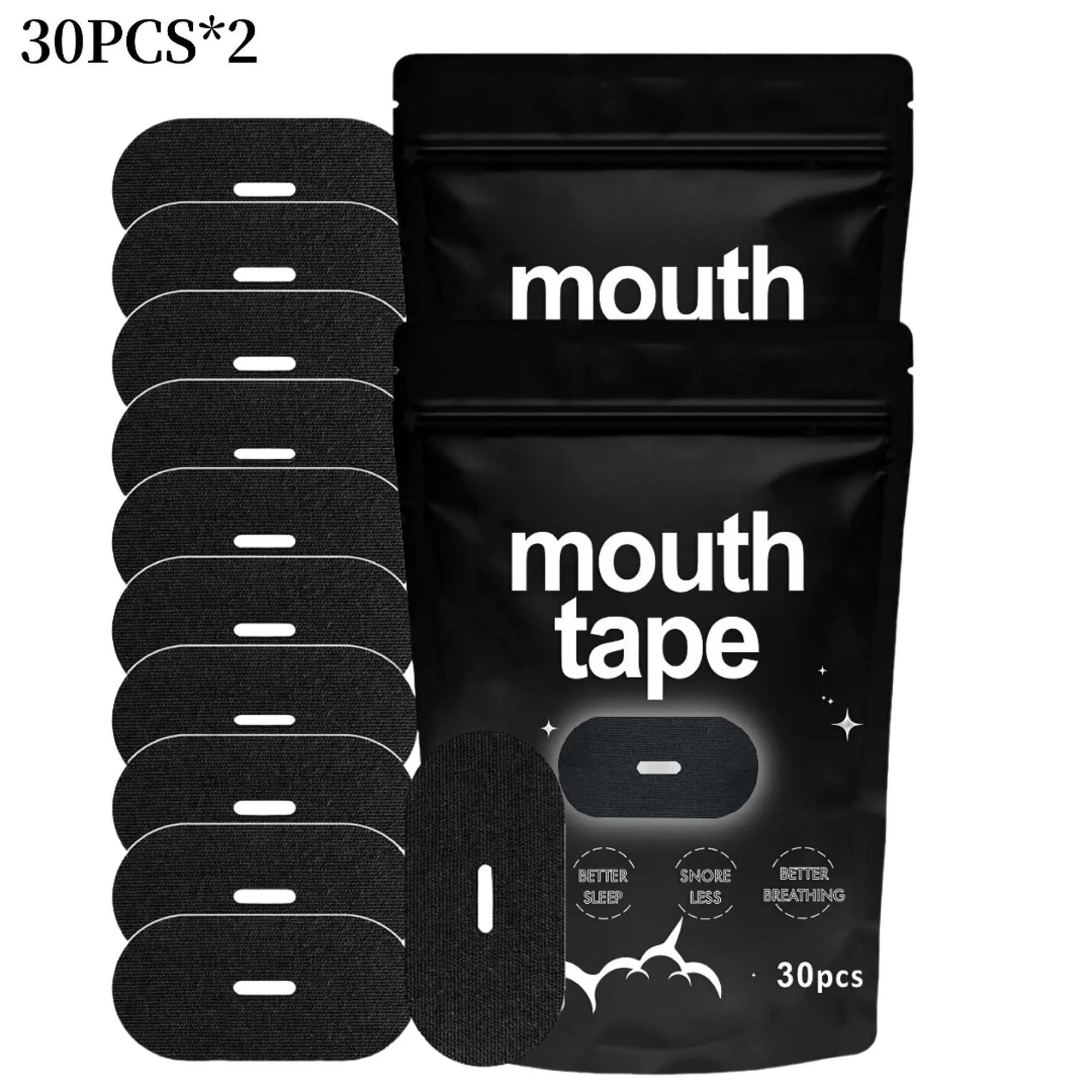 Sleep Mouth Tape, Snore Mouth Tape, 30pcs and 30pcs*2 Breathable Mouth Tape, Comfortable Sleeping Tape for Night Use, Sleep Strips, Sleep Breathing Patch