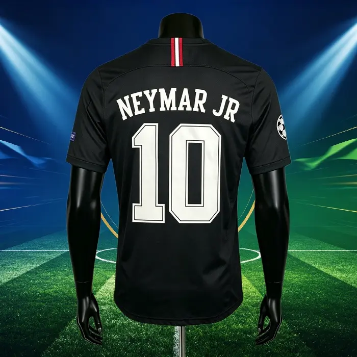 18 19 Away Black No.10 Neymar Short Sleeve Soccer Jersey