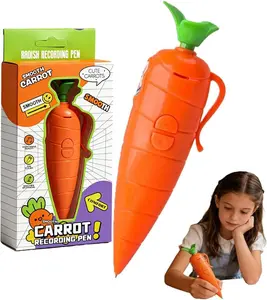 Carrot Recorder Pen Recording Pen Voice Recorder pens Audio Playback Device Cute Carrot Shaped Writing Tool Toy 20s Playback Feature for Students Teachers School Learning Gift