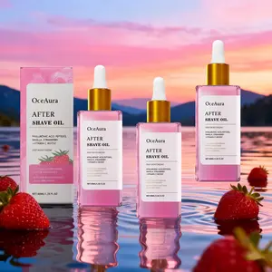 3pcs 40ML Strawberry Scented Post-Shave Oil, Aftershave Clean Oil, Jojoba Seed Oil, Effective Care, Moisturizing and Smooth, Long-Lasting Use