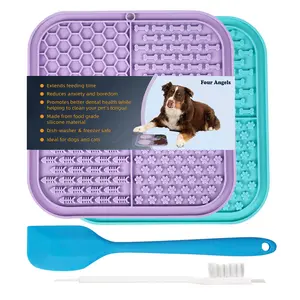 2PCS Lick Mat for Dogs and Cats,Cat Lick Mat for Anxiety Relief, Dog Toys to Keep Them Busy, Enrichment Toys for Bathing,Dog Treat Mat Perfect for Bathing Grooming Blue&GreenDog Treat Mat Perfect for Bathing Grooming Blue&Green-MSD silicone feeder