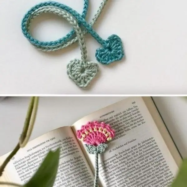 Crochet Flower Bookmarks – Handmade Floral Page Holders, Cute Gift for Book Lovers