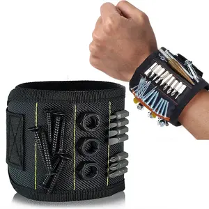 【Father's Day Gift】Magnetic Wristband  for Holding Tools, Adjustable Tool Holder for Screws, Nails, Drill Bits & Bolts, Hands-Free DIY Repair Tool for Men