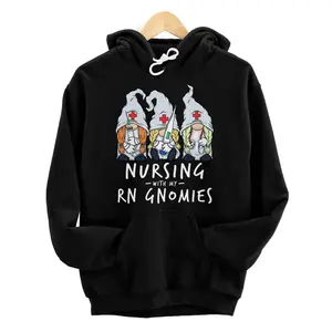 Nursing With My RN Gnomies of Nurse Gnome Scrubs for Women Hoodie, Sweatshirt, T-Shirt