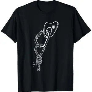 100% Cotton Mountaineering Mountain Climber And Belayer T-Shirt