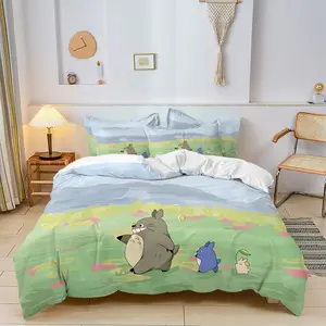 3pcs Bedding Set (one Fitted Sheet Two Pillowcases) No Core, Cat Cartoon Pattern, Soft Skin-Friendly, Fall Winter Warm Spring Summer Breathable