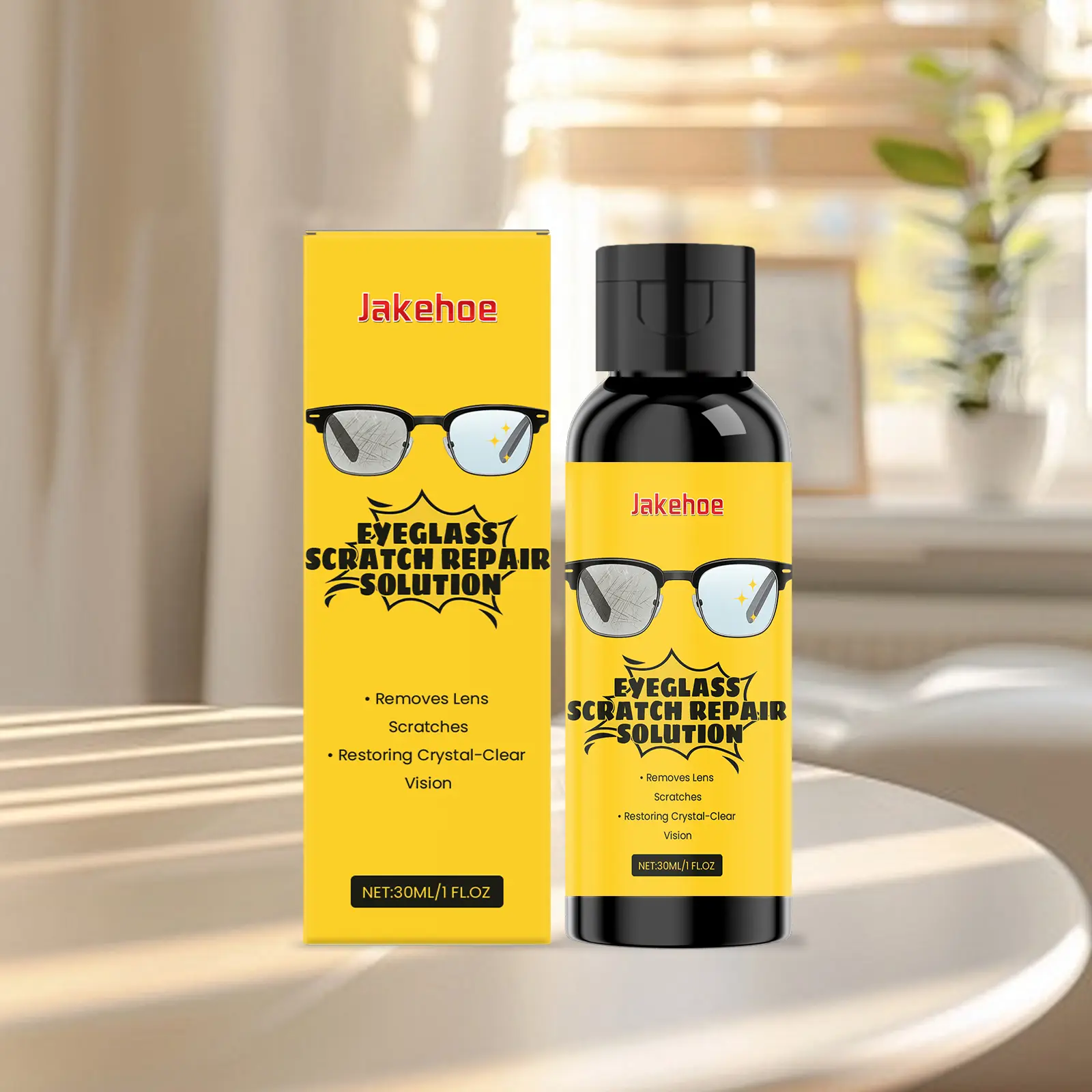 30ml Professional Lens Scratch Remover - Safely Erases Fine Scratches from Eyeglasses, Sunglasses & Camera Without Damaging Coating, Versatile Use, Scratch Removal