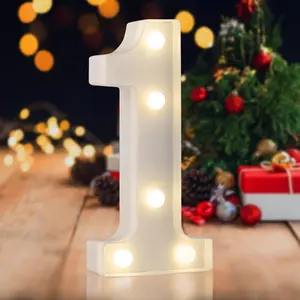 LED Marquee Numbers, 0-9 Light Up Letters, Battery Powered LED Letter Lights for Birthday Party, Christmas Night, Home, Bar, Graduation, Wedding Decoration(1)