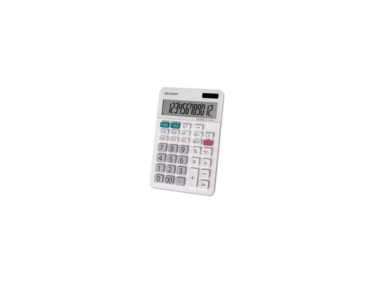 Sharp EL-334W Large Desktop Calculator 12-Digit LCD EL334W