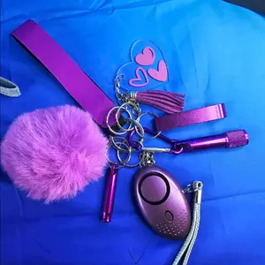 8pc Purple love lightweight keychain