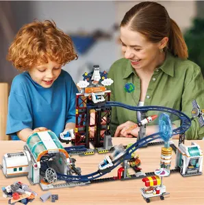 Galaxy Coaster 888-Piece Building Set | Space-Themed Roller Coaster w/ Functional Lift | STEM Learning Toy #SpaceAdventures Model
