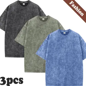 Men's Fashion Multi-Pack Pure Cotton Heavyweight Snowflake T-Shirt Set - Trendy Y2K Street Style Design - Comfortable & Skin-Friendly - Versatile Colors - Perfect for Summer Outings & Layering in Autumn/Winter