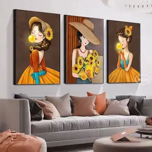 3-in-1 Set Painting Wall Art Wall Hanging| Wall Decoration| Pictures for Living Room, Bedroom, Office Decoration Framed, Modern Minimalist Aesthetic Canvas Prints, Multi-Panel Home Wall Decor, Ready To Hang Framed Artwork for Apartment & Dorm