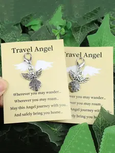 Travel Angel Wing Design Keychain, Fashionable Keychain for Women & Men, Trendy All-match & Exquisite Keychain for Birthday Gift, Charms