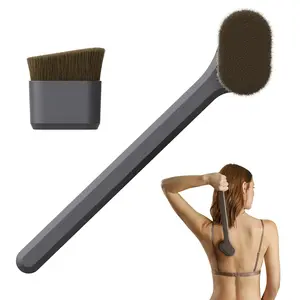 Self Tanner Brushes - Body and Face Kabuki Brush Applicator for Fake Tan, Lotion, Makeup, and Sunscreen, Back Brush Applicator for Sunless Tanner and cream (Combo Pack)