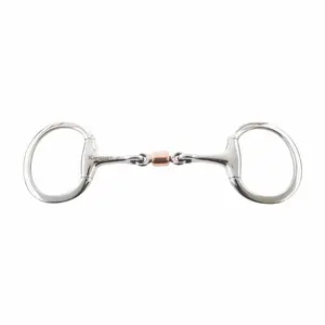 Korsteel Stainless Steel Copper Roller Mouth Eggbutt Snaffle Bit