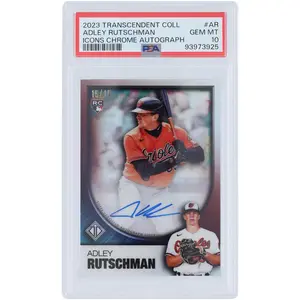 Adley Rutschman Baltimore Orioles Autographed 2023 Topps Transcendent Icons Chrome #TICAV-AR #15/15 PSA Authenticated 10 Rookie Card - Fanatics Authentic Certified